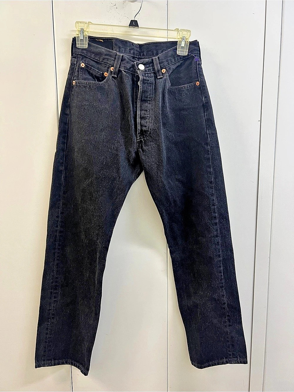 Levi's 501 Original Fit Jeans Original Fit Straight Leg Black Jeans Waist 29 L